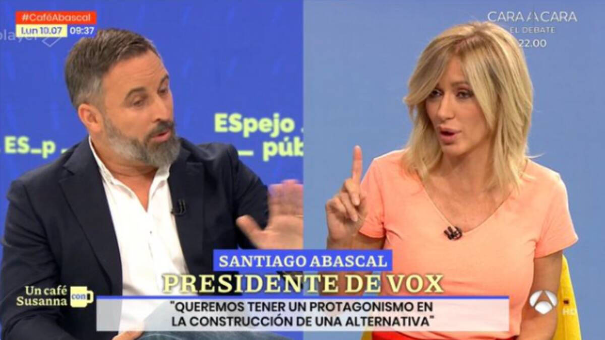 Susanna Griso y Abascal se enzarzan en un tenso cara a cara en Espejo ...