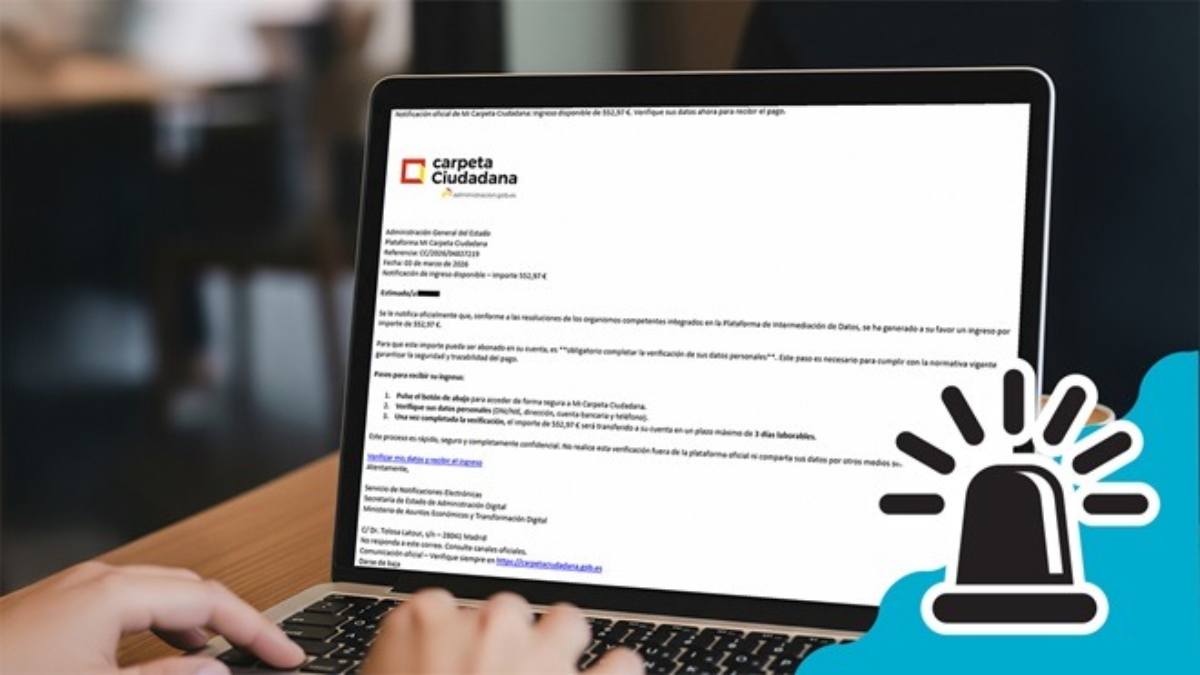 INCIBE y la OCU alertan de una nueva estafa que suplanta a "Mi Carpeta ...